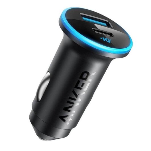 Carregador Auto 52W Anker USB-C e USB Preto