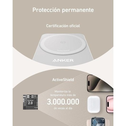 Chargeur sans fil Anker MagGo 3 en 1 Qi2 15 W