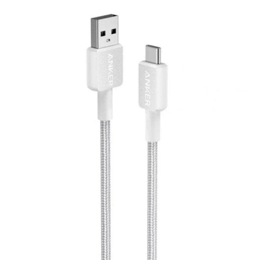 Anker Cable de Nylon Trenzado de USB-A a USB-C 0.9m Blanco