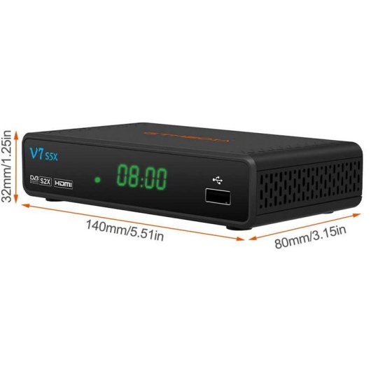 GTMedia V7 S5X Descodificador Satélite DVB-S/S2/S2X FullHD 1080p