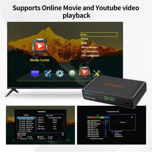 GTMedia V7 S5X Descodificador Satélite DVB-S/S2/S2X FullHD 1080p