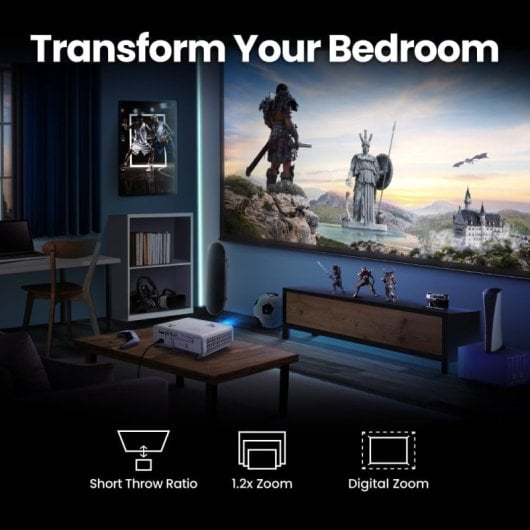 BenQ X500i Proyector de Tiro Gaming UltraHD 4K DLP ANSI 2200 Lúmenes con Android TV