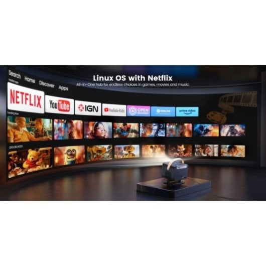 Projetor Yaber U12 FullHD 700 Lúmenes 160" LED LCD Smart TV Portátil