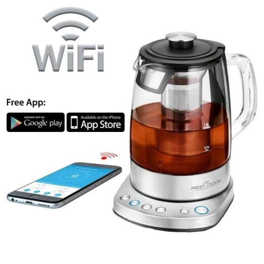 Bollitore ProfiCook WKS 1167 Smart 1,5L Wi-Fi 2200W Acciaio Inox