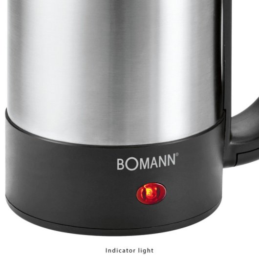 Bomann WKR 1162 CB Hervidor de Agua de Viaje 0,5L 1.00W Acero Inoxidable