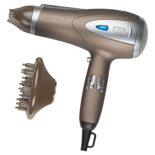 ProfiCare HTD 3113 BR Secador de Pelo Profesional con Difusor de Rizos 2.200W Dorado