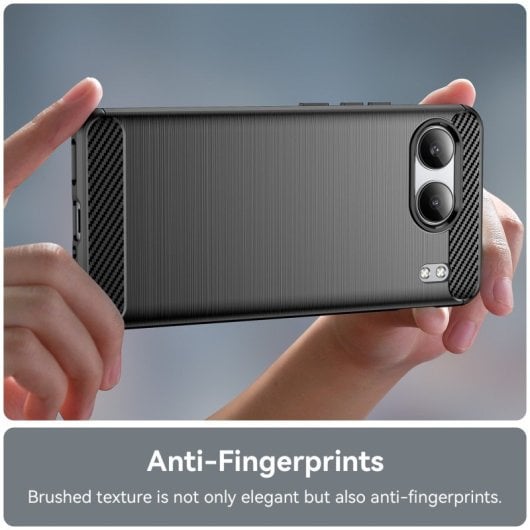 Max Power Digital Funda Fibra De Carbono Para Oneplus Nord 4 Antigolpes Silicona Negra