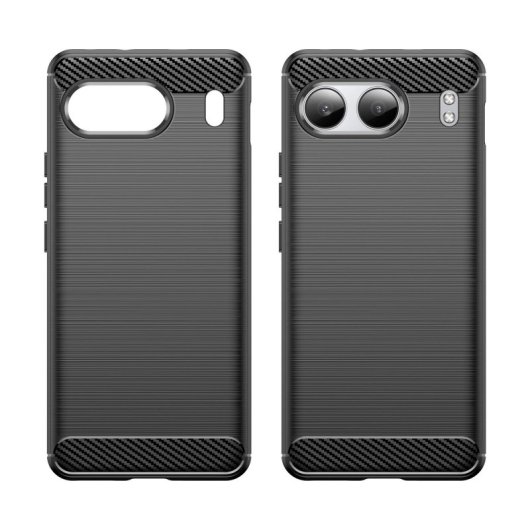 Max Power Digital Funda Fibra De Carbono Para Oneplus Nord 4 Antigolpes Silicona Negra