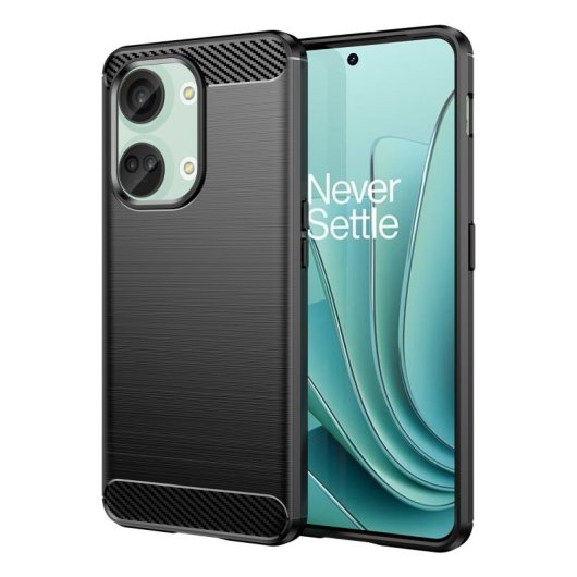 Max Power Digital Funda Fibra De Carbono Para Oneplus Nord 3 Antigolpes Silicona Negra