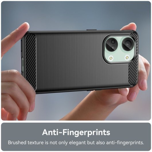Max Power Digital Funda Fibra De Carbono Para Oneplus Nord 3 Antigolpes Silicona Negra