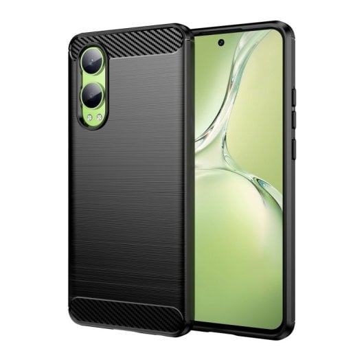 Max Power Digital Kohlefaser-Schutzhülle für Oneplus Ce 4 Lite, stoßfest, schwarzes Silikon