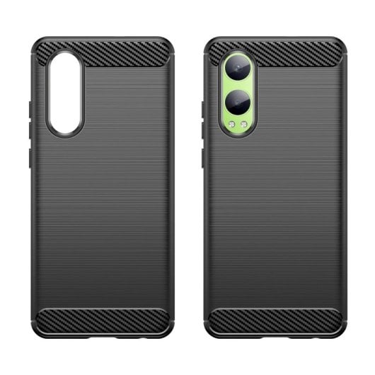 Max Power Digital Kohlefaser-Schutzhülle für Oneplus Ce 4 Lite, stoßfest, schwarzes Silikon