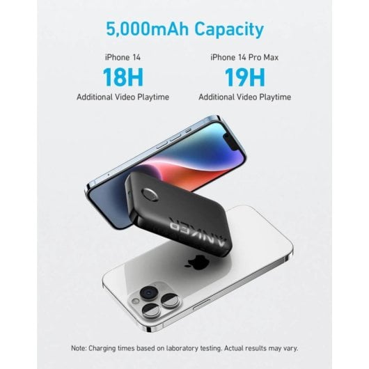Anker 321 MagGo PowerCore Magnetic 5K Powerbank 5000mAh Compatible con Fundas MagSafe de iPhone