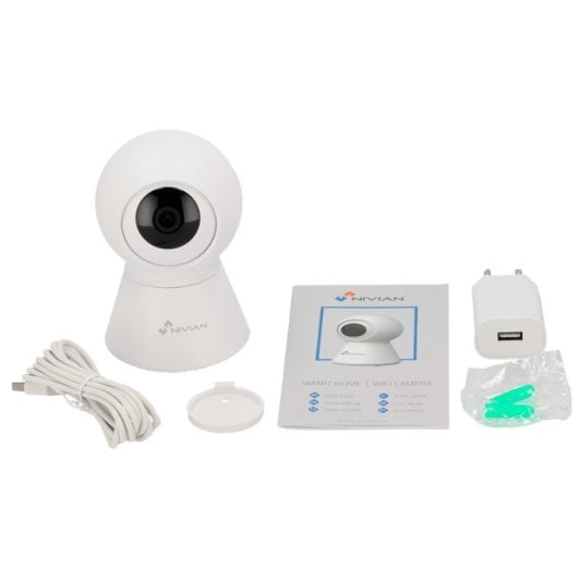 Nivian NVS-IPC-IS5 Caméra de surveillance IP WiFi intérieure QHD 2560x1440 Vision nocturne 355º