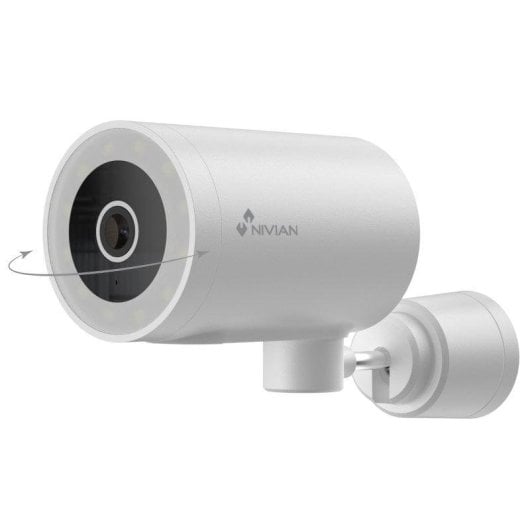 Caméra de surveillance Nivian NVS-IPC-0H3-L Quad HD Vision Nocturne Extérieure Contrôle Vocal Audio Bidirectionnel Détection IA