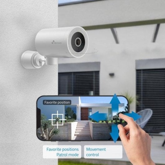 Caméra de surveillance Nivian NVS-IPC-0H3-L Quad HD Vision Nocturne Extérieure Contrôle Vocal Audio Bidirectionnel Détection IA