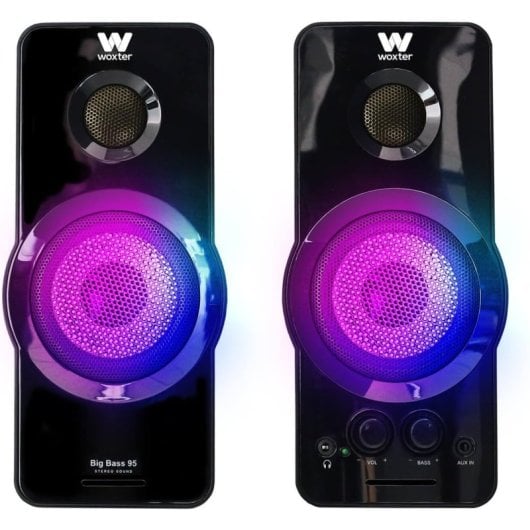 Woxter Big Bass 95 RGB Enceintes 2.0 20W Noir
