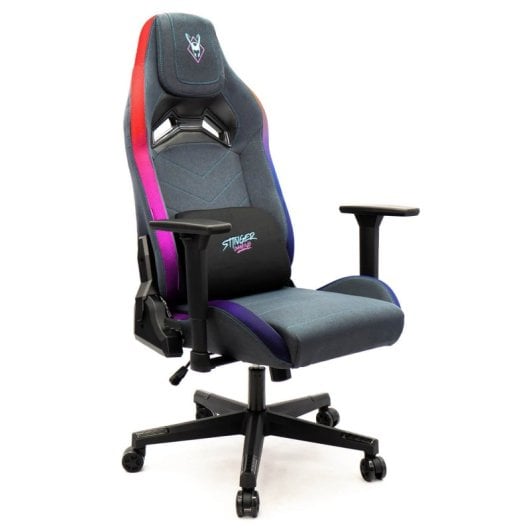 Woxter Stinger Station Elite Silla Gaming Tela RGB Azul/Rosa