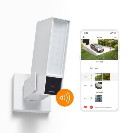 Netatmo Cámara Exterior Inteligente con Sirena 105dB FullHD WiFi Blanca