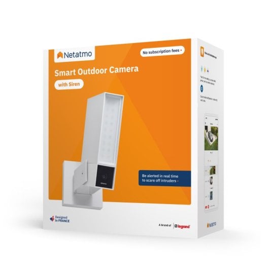 Netatmo Cámara Exterior Inteligente con Sirena 105dB FullHD WiFi Blanca