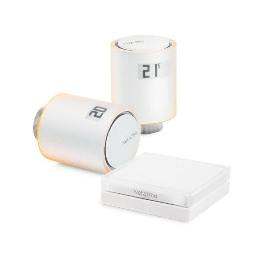 Têtes Thermostatiques Intelligentes Netatmo Starter Pack Sans fil pour Chauffage Radiateur