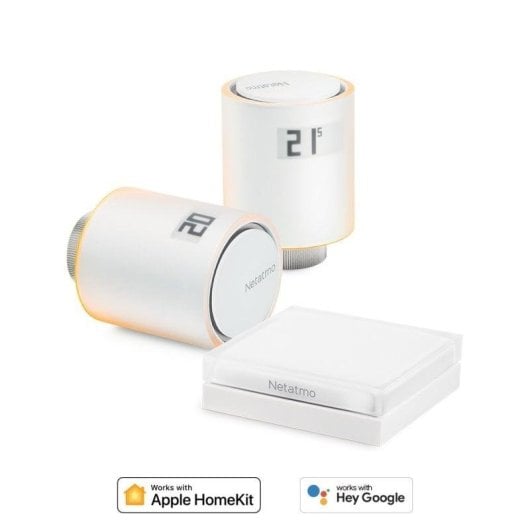Têtes Thermostatiques Intelligentes Netatmo Starter Pack Sans fil pour Chauffage Radiateur