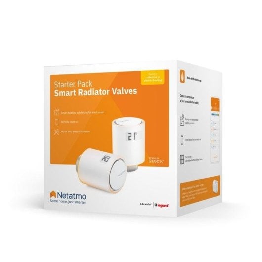 Têtes Thermostatiques Intelligentes Netatmo Starter Pack Sans fil pour Chauffage Radiateur