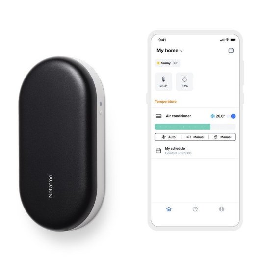 Commande de climatisation intelligente Netatmo Noir/Blanc