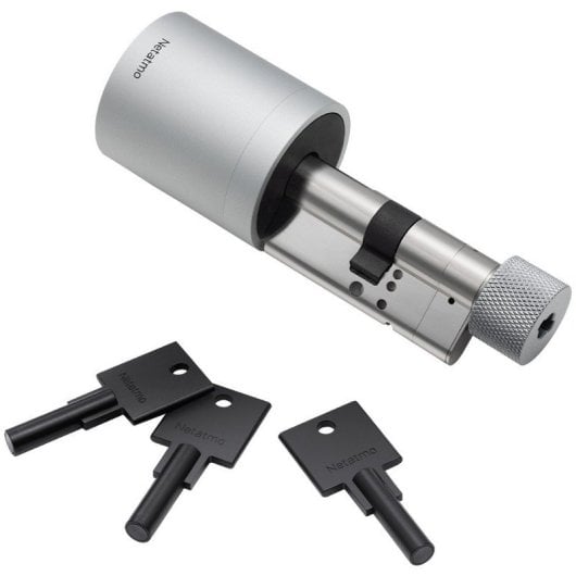Netatmo Pack 1 Cerradura Inteligente Gris + 3 Llaves Inteligentes Negras
