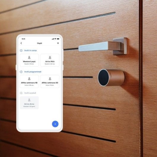 Türschloss Netatmo NDL-EC Bluetooth Öffnung mit Schlüssel, App, NFC Kompatibel mit Apple HomeKit