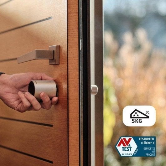 Türschloss Netatmo NDL-EC Bluetooth Öffnung mit Schlüssel, App, NFC Kompatibel mit Apple HomeKit