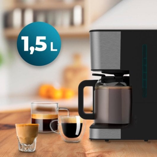Cecotec Coffee 66 Drop & Thermo Cafetera de Goteo 12 Tazas Acero Inoxidable