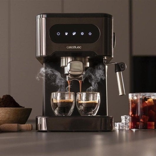 Cafetera Expresso Cecotec Power Espresso 20 ColdBrew 1,5L 20 bares con pantalla táctil y vaporizador