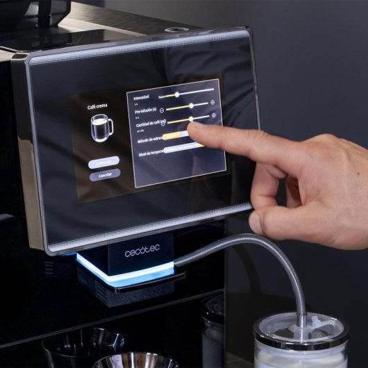 Cecotec Cremmaet Touch OCS Cafetera Superautomática Táctil con Molinillo 19 Bares Negra