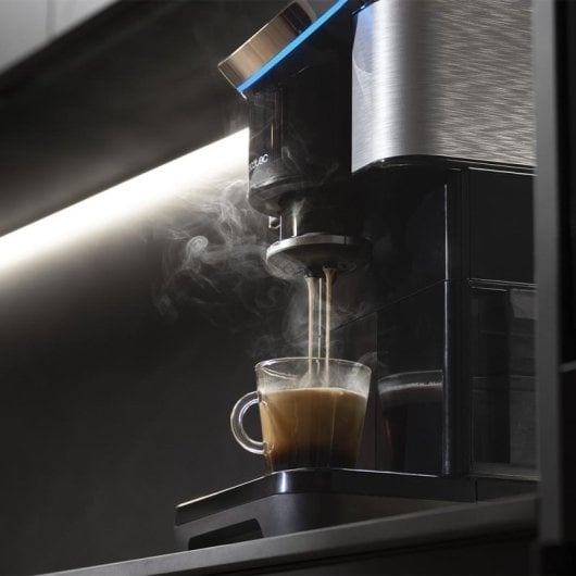 Cecotec Cremmaet Spin Máquina de Café Super Automática Tátil com Moinho 15 Bar Preta/Aço Inoxidável