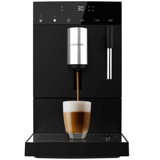 Cecotec Cremmaet Compact Steam Kompakte vollautomatische Kaffeemaschine mit 19-Bar-Mahlwerk, Schwarz