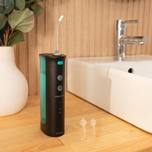 Irrigador Cecotec Bamba ToothCare Jet Fresh Portátil 180ml 3 Boquilhas Modos IPX7