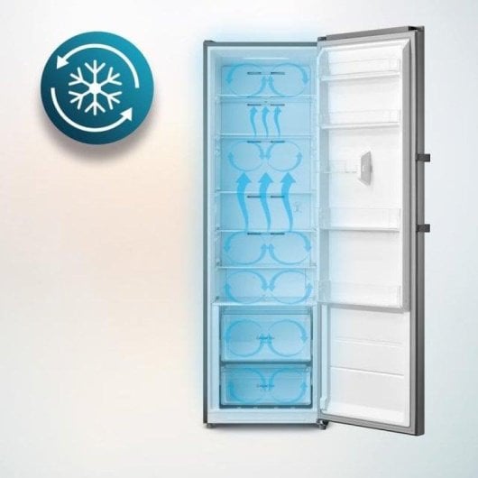 Frigorifero Una Porta Cecotec Bolero CoolMarket 1D 360 Total No Frost 185cm 362L E Inox