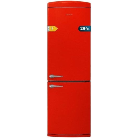 Cecotec Bolero CoolMarket Combi Origin 294+ Rouge E Réfrigérateur Combi Retro E Rouge