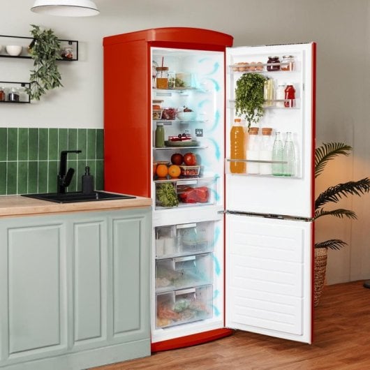 Cecotec Bolero CoolMarket Combi Origin 294+ Red E Frigorífico Combi Retro E Rojo