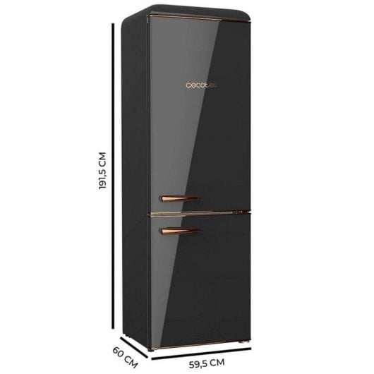 Frigorífico Combi Cecotec Bolero CoolMarket Combi Origin 300 No Frost 192cm 300L E Negro