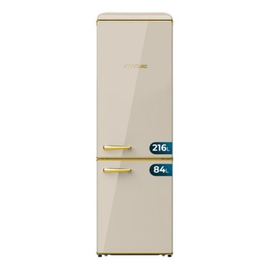Frigorífico Combi Cecotec Bolero CoolMarket Combi Origin 300 No Frost 192cm 300L E Beige
