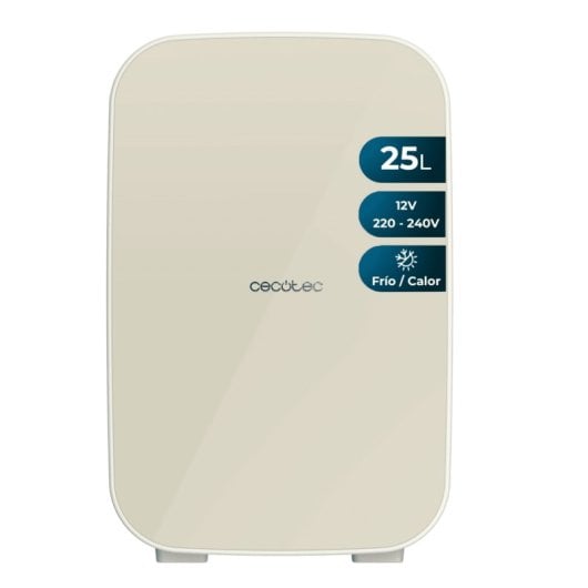 Frigorifero Cecotec Bolero MiniCooling 25L Bahamas Beige 12V-220V 7-65°C Trasporto Facile