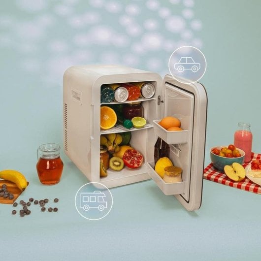 Frigorifero Cecotec Bolero MiniCooling 20L Bahamas Mint 12V-220V range 7-65°C compatibile auto-caravan