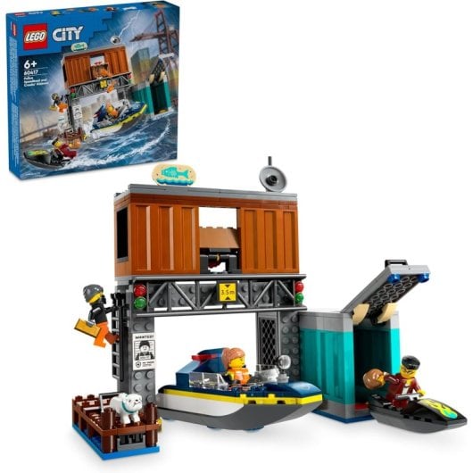 Lego City 60417 Lancha Motora de la Policía Y Escondite de los Ladrones
