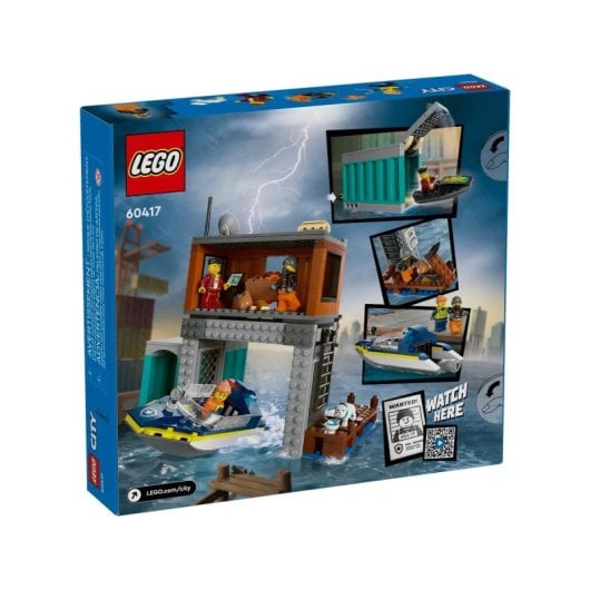 Lego City 60417 Lancha Motora de la Policía Y Escondite de los Ladrones