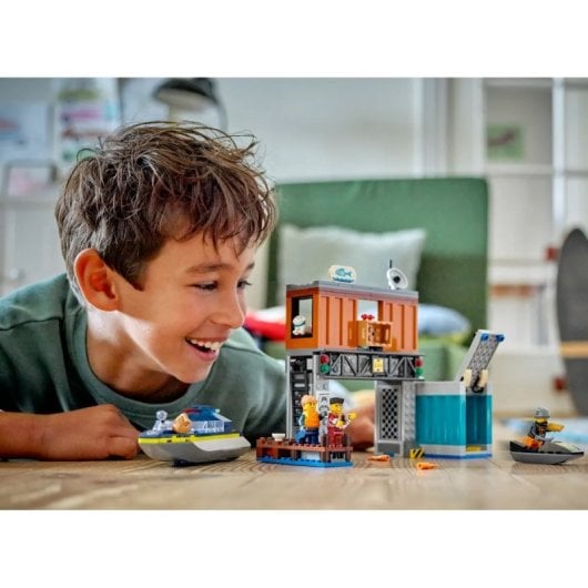 Lego City 60417 Lancha Motora de la Policía Y Escondite de los Ladrones