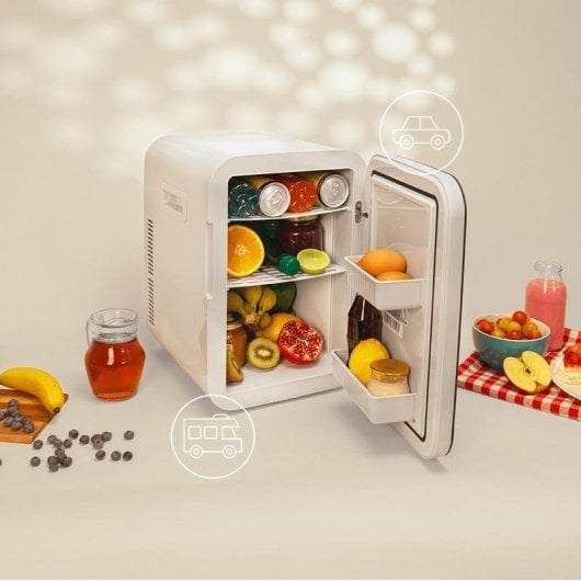 Mini Kühlschrank Cecotec Bolero MiniCooling 20L Bahamas Beige 12V 220V 7-65°C