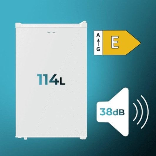 Frigorifero Mini Cecotec Bolero CoolMarket TT Defrost 83,6cm 114L E Bianco Porta Reversibile