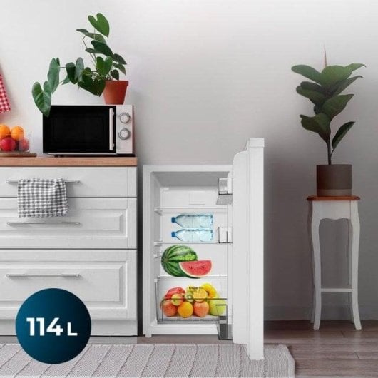 Frigorifero Mini Cecotec Bolero CoolMarket TT Defrost 83,6cm 114L E Bianco Porta Reversibile